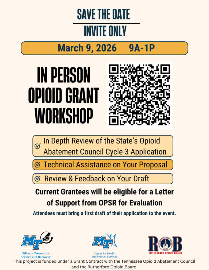 Opioid Grant Workshop Flyer